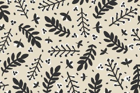 Branches on Beige Background Square