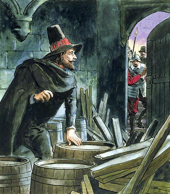 Guy Fawkes, from 'Peeps into the Past', published c.1900 (colour litho) od Trelleek