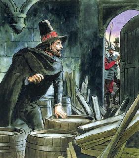 Guy Fawkes, from 'Peeps into the Past', published c.1900 (colour litho)