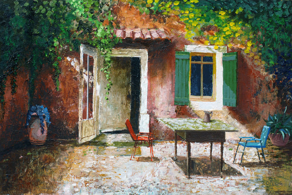French Patio, 2006 (oil on board)  od Trevor  Neal