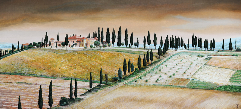 Villa on Hill, Tuscany od Trevor  Neal