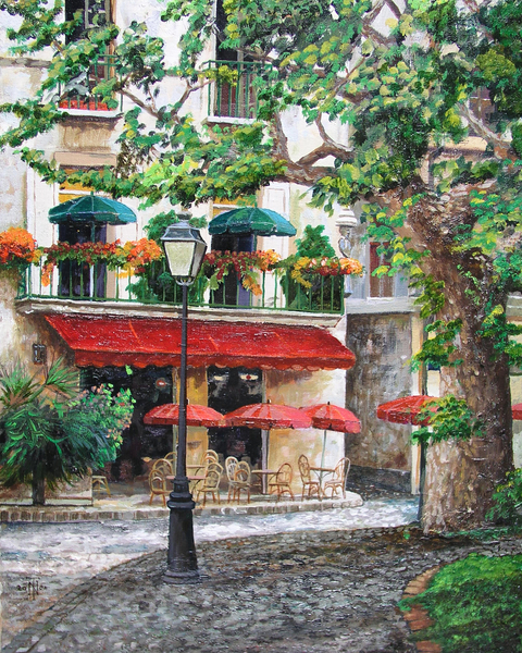 Cafe Beauclaire, Provence od Trevor  Neal