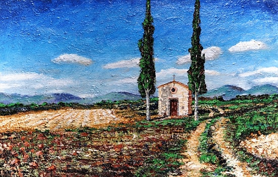 Chapel and Two Trees, Tuscany od Trevor  Neal