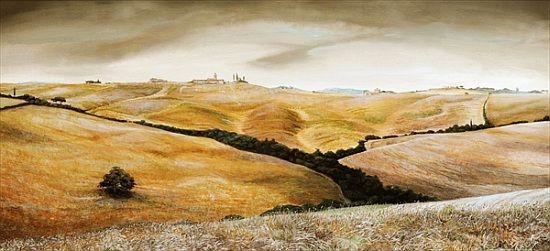 Farm on Hill, Tuscany od Trevor  Neal