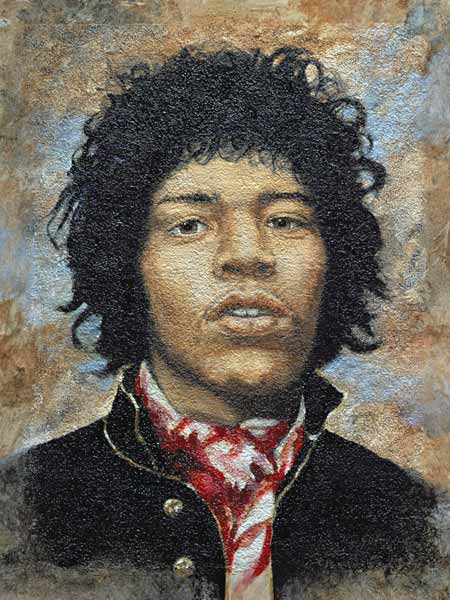 Hendrix (1942-70) (oil on polytex board)  od Trevor  Neal