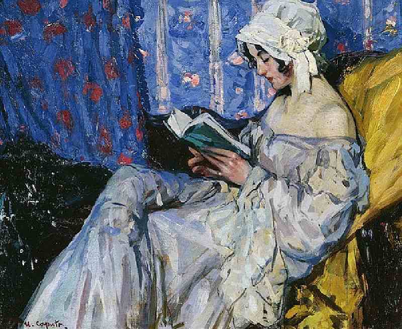Reading girl in an interior od Ulisse Caputo