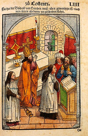 A scene from the Council of Constance, from ''Chronik des Konzils von Konstanz'' od Ulrich von Richental