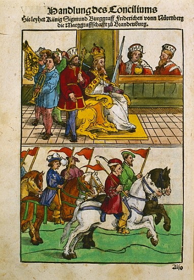 Sigismund at the Council of Constance, from ''Chronik des Konzils von Konstanz'' (pen and ink on pap od Ulrich von Richental