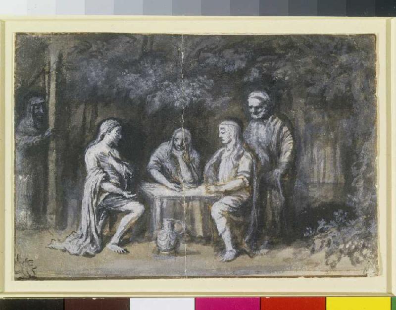 Abraham und die drei Engel. od (um 1900) Anonym