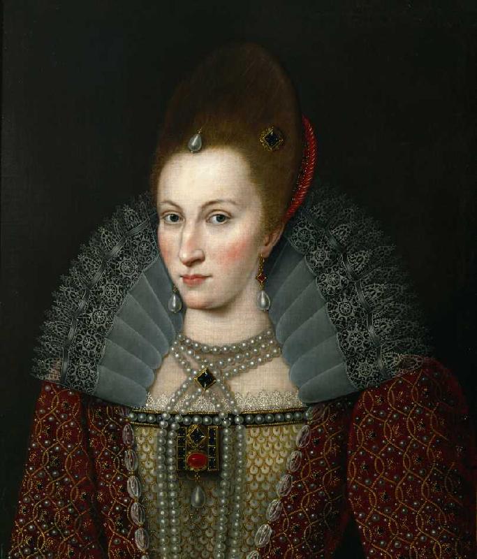 Anne von Dänemark, Königin von England (1574-1619), Gemahlin James I. od (um 1900) Anonym