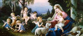 Mary with the Child, Sheep and Puttoi in an idealized Landscape