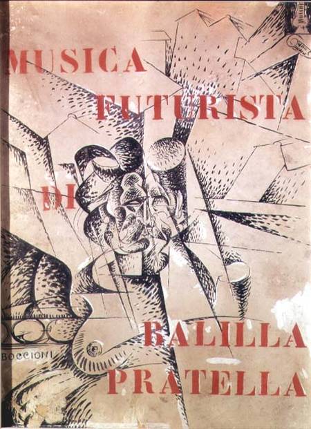 Design for the cover of 'Musica Futurista' by Francesco Balilla Pratella (1880-1955) od Umberto Boccioni