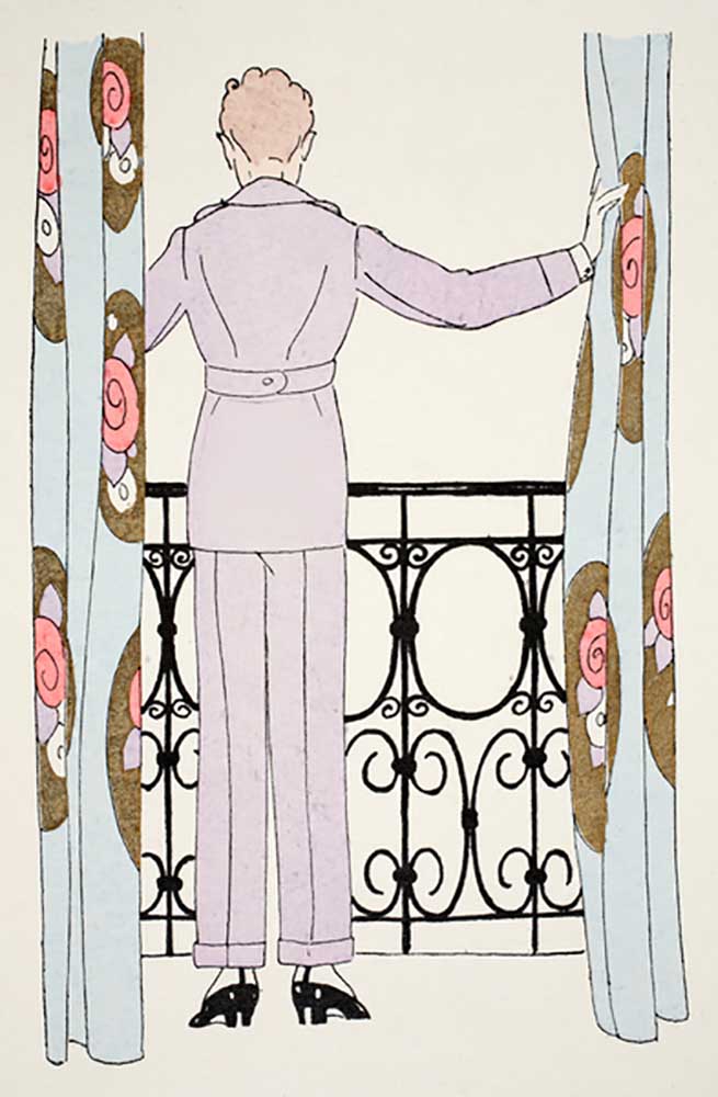 Woman in Trouser Suit at window od Umberto Brunelleschi