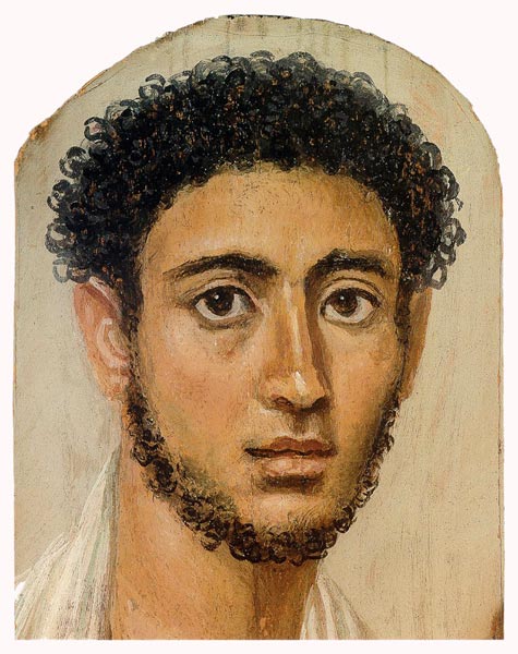Ägypten: Mumienporträt eines jungen Mannes, c. 3. Jahrhundert n. Chr od Unbekannter Künstler