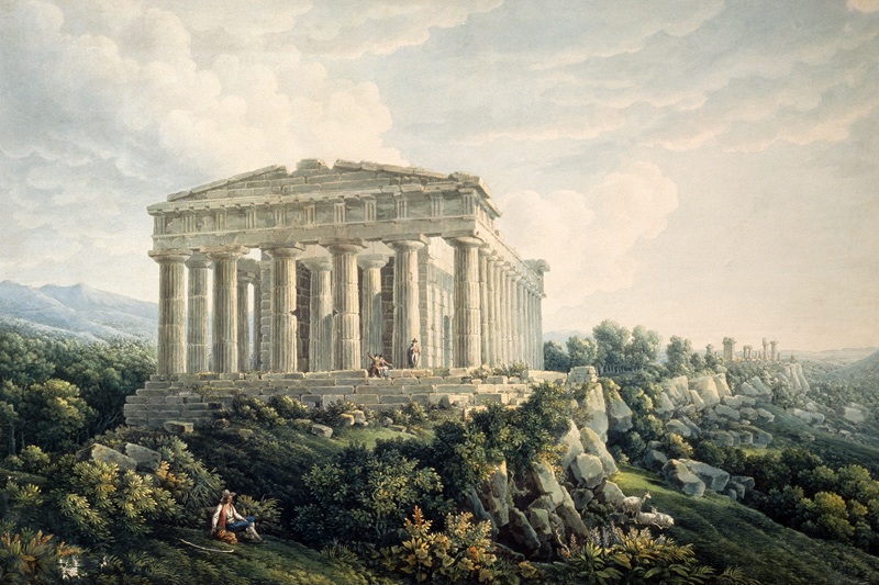 The Temple of Concordia in Agrigento od Unbekannter Künstler