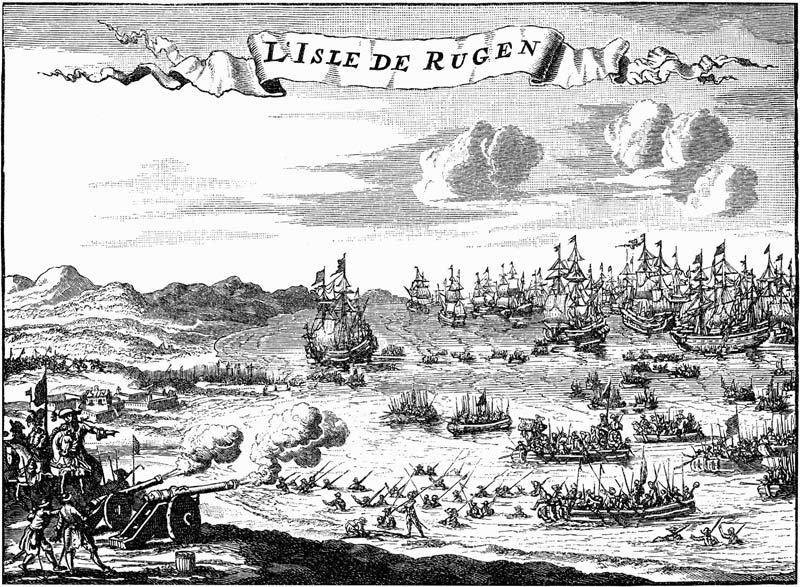The Conquest of Rügen 1715 od Unbekannter Künstler