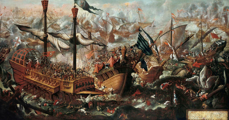 The Battle of Lepanto od Unbekannter Künstler
