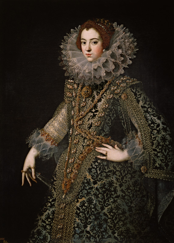 Portrait of Elisabeth of France (1602-1644), Queen consort of Spain od Unbekannter Künstler