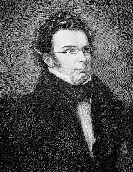 Franz Schubert (1797-1828) (After Watercolour portrait by Wilhelm August Rieder) od Unbekannter Künstler