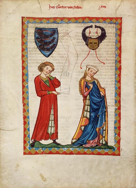 Gottfried von Neifen (From the Codex Manesse) od Unbekannter Künstler