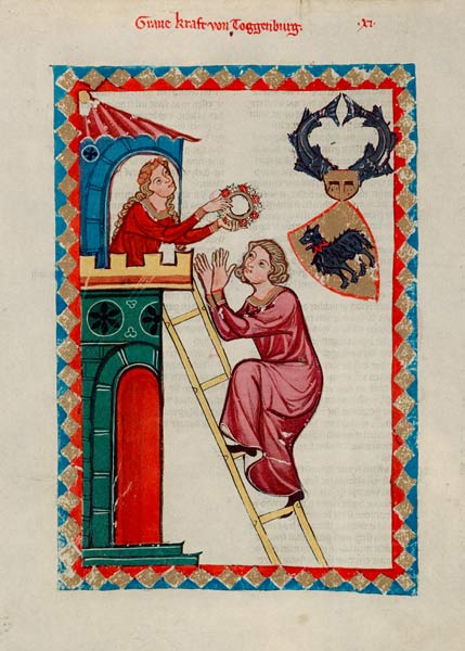 Count Kraft III of Toggenburg (From the Codex Manesse) od Unbekannter Künstler