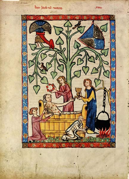 (From the Codex Manesse) od Unbekannter Künstler