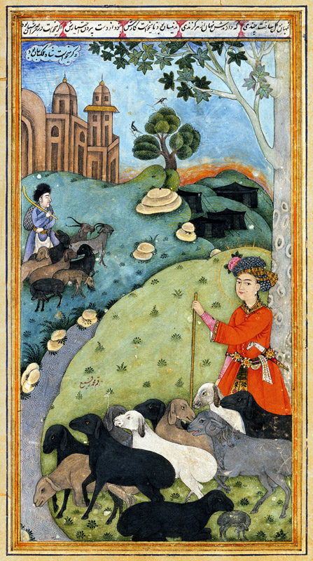 Miniature from "Yusuf and Zalikha" (Legend of Joseph and Potiphar's Wife) by Jami od Unbekannter Künstler