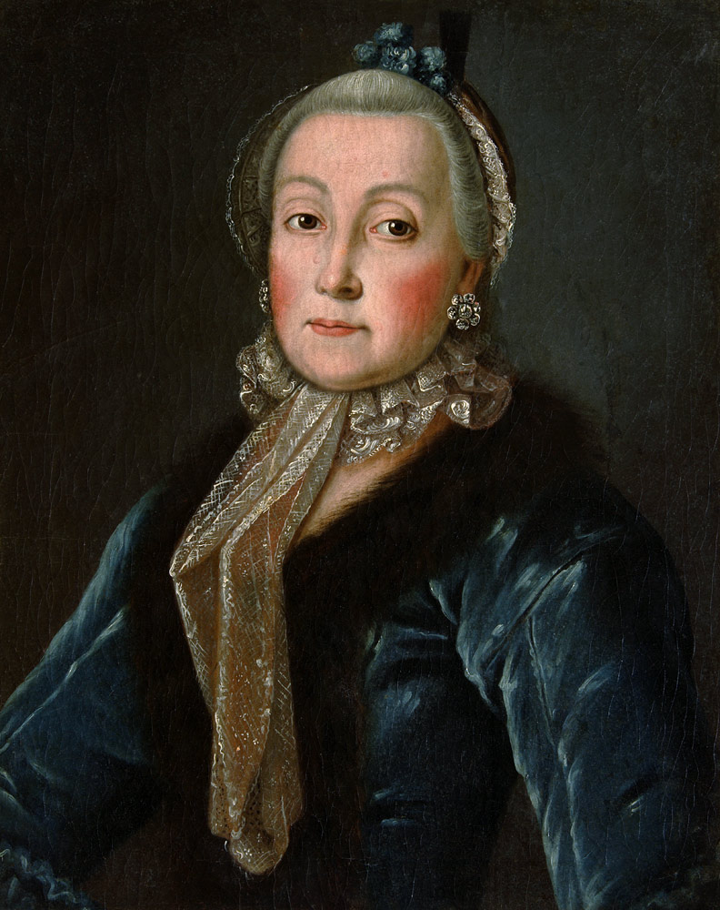 Portrait of Countess Anna Danilovna Trubetskaya (1710-1780), née Drutskaya-Sokolinskaya od Unbekannter Künstler