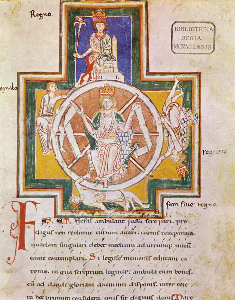 The Wheel of Fortune (Rota Fortunae) from Carmina Burana od Unbekannter Künstler