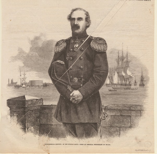 Admiral Stepan Stepanovich Lesovsky (1816-1866) od Unbekannter Künstler