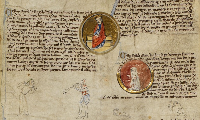 Alfred the Great and Æthelflæd od Unbekannter Künstler