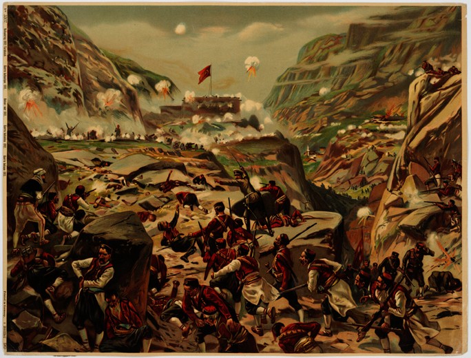 Balkan War. The Battle at Tarabosh od Unbekannter Künstler