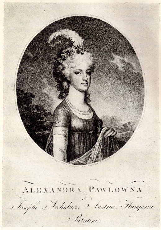 Portrait of Grand Duchess Alexandra Pavlovna (1783-1801) od Unbekannter Künstler