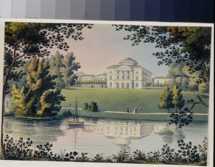 View of the Pavlovsk Palace (Album of Marie Taglioni) od Unbekannter Künstler