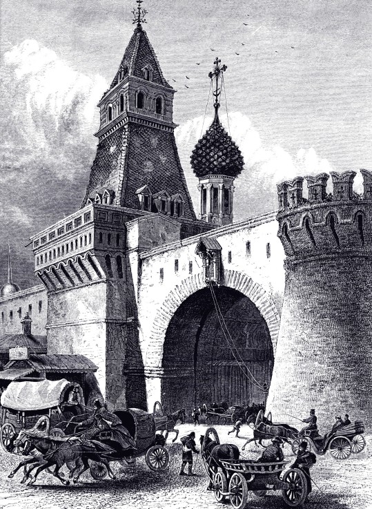 View of the Nikolskaya Tower and Armory in Moscow od Unbekannter Künstler