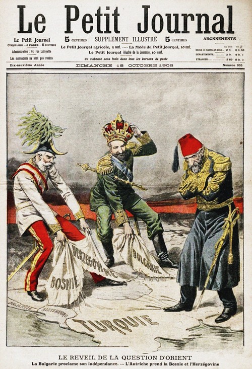 Bosnian Crisis. Cover of the French periodical Le Petit Journal, 18th October 1908 od Unbekannter Künstler