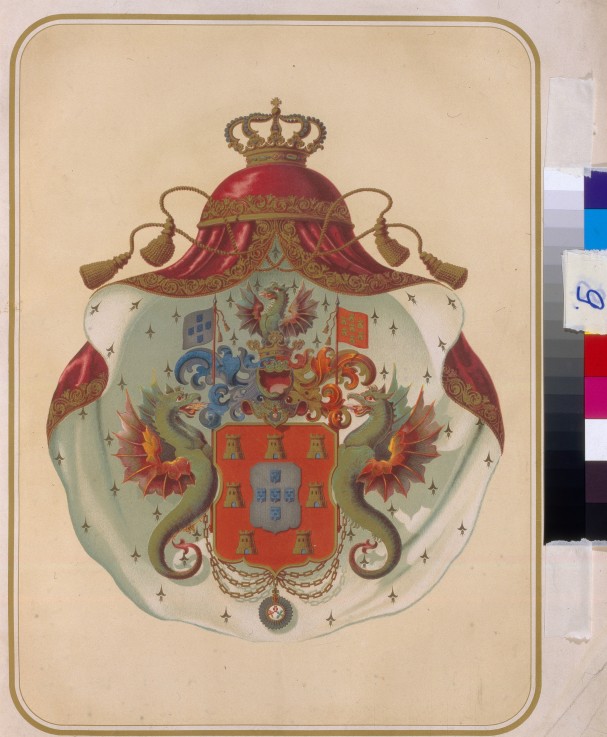 The coat of arms of the Freemasons Grand Lodge of Mecklenburg od Unbekannter Künstler