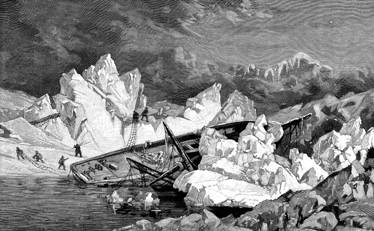 The wreck of the Hansa. Second German North Polar Expedition od Unbekannter Künstler