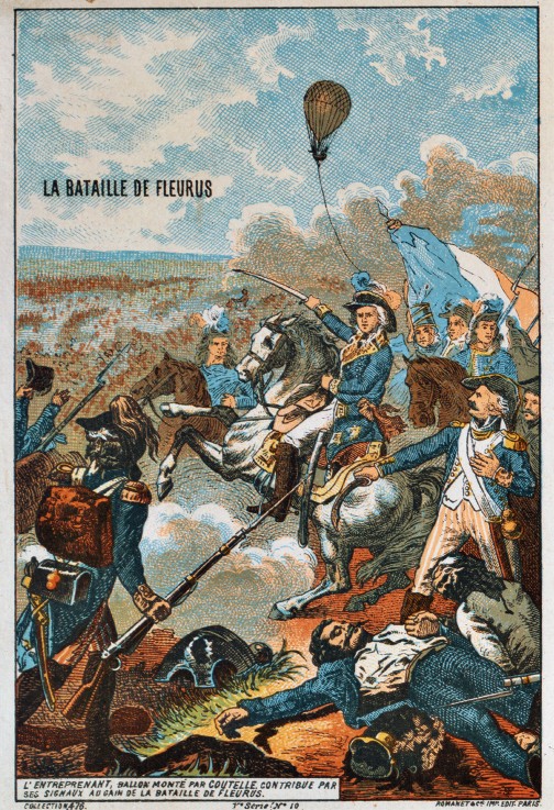 The balloon Entreprenant, flown by Coutelle, at the battle of Fleurus, 1794 (From the Series "The Dr od Unbekannter Künstler