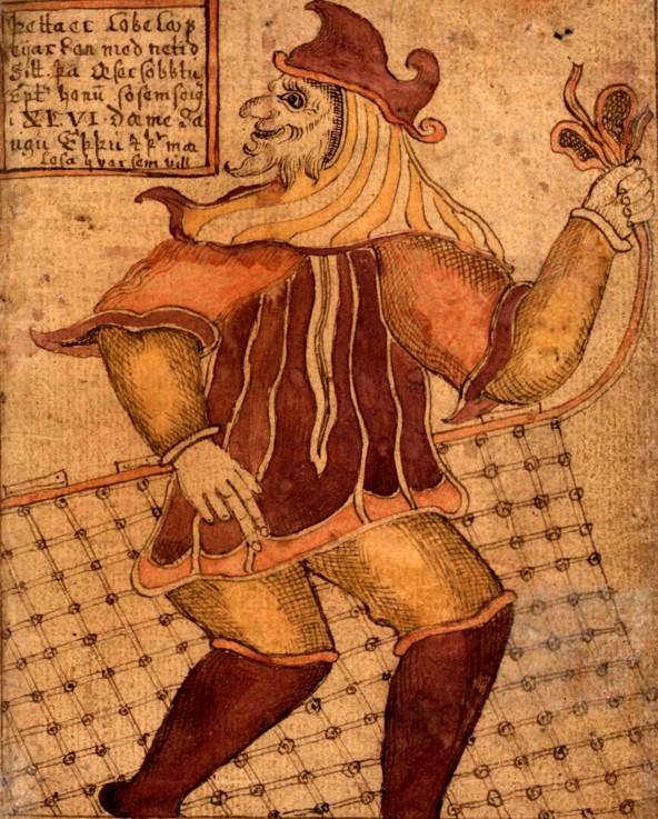 The God Loki (from the Icelandic Manuscript SÁM 66) od Unbekannter Künstler