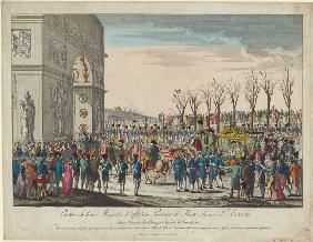 The wedding procession of Napoleon and Marie-Louise  along the Champs Elysées on 2nd April 1810