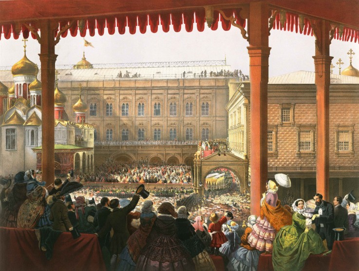Bow to the People  (Alexander II Coronation) od Unbekannter Künstler