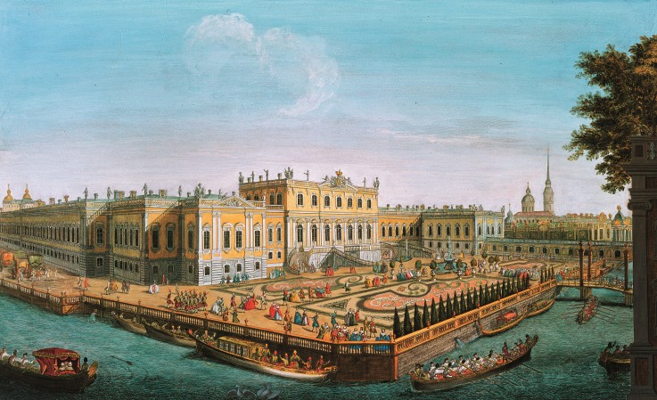 The Summer Palace in St. Petersburg od Unbekannter Künstler