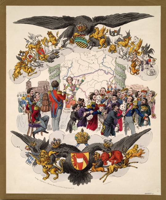 The Congress of Vienna (Caricature) od Unbekannter Künstler