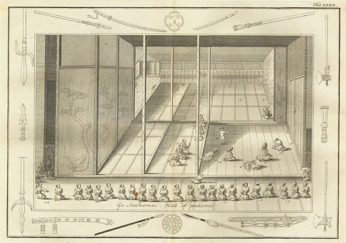 The hall of audience of the Dutch Ambassadors. (From The History of Japan by Engelbert Kaempfer) od Unbekannter Künstler