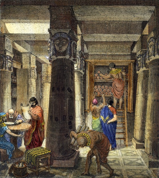 The Library of Alexandria od Unbekannter Künstler