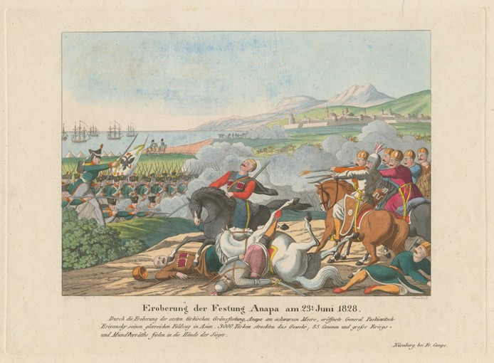 The Fall of the Anapa fortress on June 23, 1828 od Unbekannter Künstler