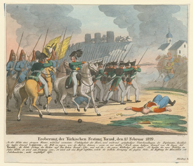 The Fall of the Turnu fortress on February 11, 1829 od Unbekannter Künstler