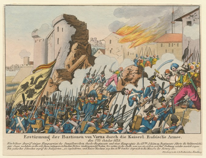 The storming the bastions of Varna by the Russian army on September 1828 od Unbekannter Künstler