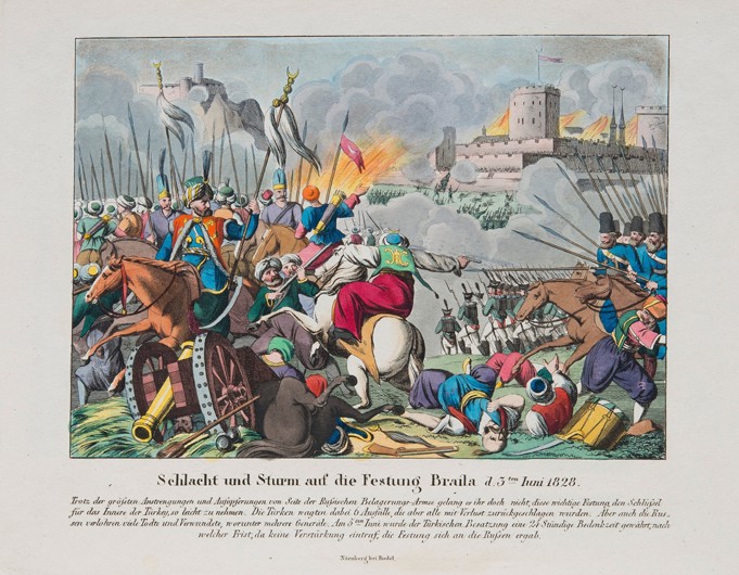 The storming the Brailov fortress on June 15, 1828 od Unbekannter Künstler